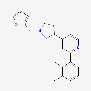 molecular formula C22H24N2O B1651514 2-(2,3-Dimethylphenyl)-4-[1-(2-furylmethyl)pyrrolidin-3-yl]pyridine CAS No. 1269358-85-1