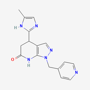 4-(4-methyl-1H-imidazol-2-yl)-1-(pyridin-4-ylmethyl)-1,4,5,7-tetrahydro-6H-pyrazolo[3,4-b]pyridin-6-one