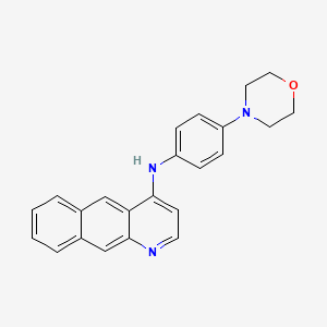 molecular formula C23H21N3O B1651535 N-(4-Morpholin-4-ylphenyl)benzo(g)quinolin-4-amine CAS No. 127136-33-8