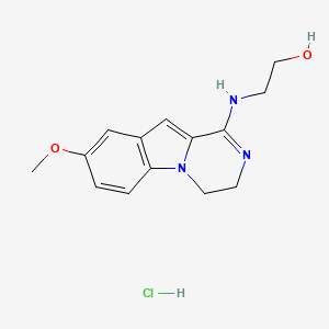 Ethanol, 2-((3,4-dihydro-8-methoxypyrazino(1,2-a)indol-1-yl)amino)-, monohydrochloride