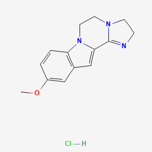 Imidazo(2',1':3,4)pyrazino(1,2-a)indole, 2,3,5,6-tetrahydro-10-methoxy-, monohydrochloride