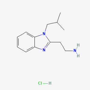 molecular formula C13H20ClN3 B1651553 2-(1-isobutyl-1H-benzo[d]imidazol-2-yl)ethanamine hydrochloride CAS No. 1279219-38-3