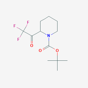 molecular formula C12H18F3NO3 B1651559 tert-Butyl 2-(2,2,2-trifluoroacetyl)piperidine-1-carboxylate CAS No. 1283720-15-9