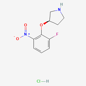 molecular formula C10H12ClFN2O3 B1651569 (R)-3-(2-Fluoro-6-nitrophenoxy)pyrrolidine hydrochloride CAS No. 1286208-10-3