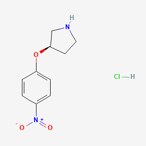 molecular formula C10H13ClN2O3 B1651570 (R)-3-(4-Nitrophenoxy)pyrrolidine hydrochloride CAS No. 1286208-84-1