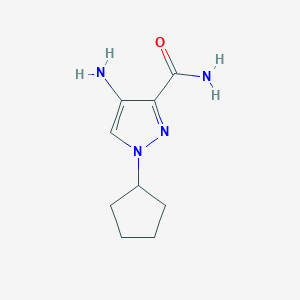 molecular formula C9H14N4O B1651576 4-Amino-1-cyclopentyl-1H-pyrazole-3-carboxamide CAS No. 1287670-56-7