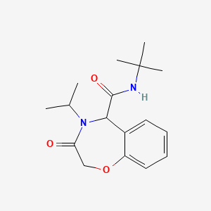 molecular formula C17H24N2O3 B1651582 N-(tert-butyl)-4-isopropyl-3-oxo-2,3,4,5-tetrahydro-1,4-benzoxazepine-5-carboxamide CAS No. 1290628-35-1