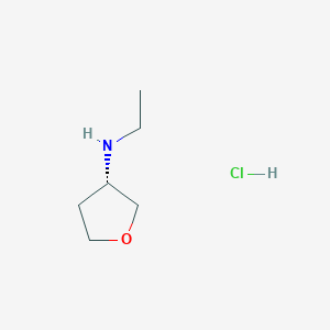 molecular formula C6H14ClNO B1651584 (3S)-N-Ethyloxolan-3-amine;hydrochloride CAS No. 1292324-50-5