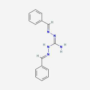 molecular formula C15H15N5 B1651585 (2E)-2-benzylidene-N'-[(E)-phenylmethylidene]hydrazinecarboximidohydrazide CAS No. 1292902-81-8