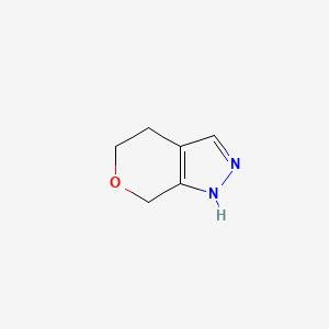 molecular formula C6H8N2O B1651588 1,4,5,7-Tetrahydropyrano[3,4-C]pyrazole CAS No. 1293929-87-9