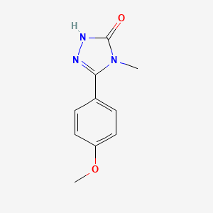 molecular formula C10H11N3O2 B1651590 3H-1,2,4-Triazol-3-one, 2,4-dihydro-5-(4-methoxyphenyl)-4-methyl- CAS No. 129521-49-9