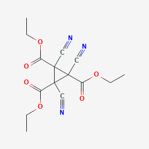 molecular formula C15H15N3O6 B1651593 Triethyl 1,2,3-tricyanocyclopropane-1,2,3-tricarboxylate CAS No. 13002-73-8