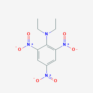 molecular formula C10H12N4O6 B1651598 Benzenamine, N,N-diethyl-2,4,6-trinitro- CAS No. 13029-07-7