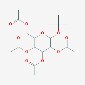 molecular formula C18H28O10 B1651600 tert-Butyl 2,3,4,6-tetra-O-acetylhexopyranoside CAS No. 13035-51-3