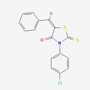 molecular formula C16H10ClNOS2 B1651601 5-Benzylidene-3-(p-chlorophenyl)rhodanine CAS No. 13036-93-6