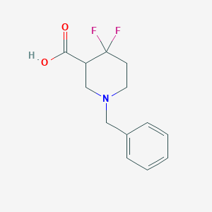 molecular formula C13H15F2NO2 B1651604 1-Benzyl-4,4-difluoropiperidine-3-carboxylic acid CAS No. 1303973-03-6