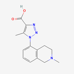 5-methyl-1-(2-methyl-1,2,3,4-tetrahydroisoquinolin-5-yl)-1H-1,2,3-triazole-4-carboxylic acid