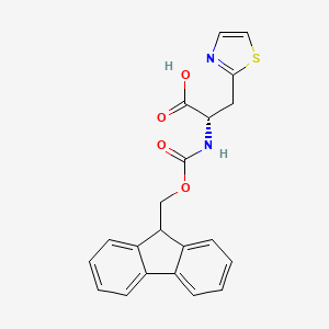 molecular formula C21H18N2O4S B1651610 (S)-2-((((9H-Fluoren-9-yl)methoxy)carbonyl)amino)-3-(thiazol-2-yl)propanoic acid CAS No. 1306728-64-2