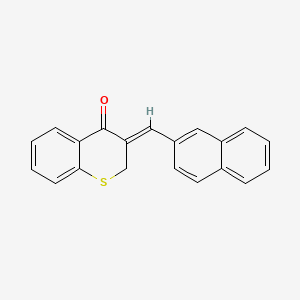 molecular formula C20H14OS B1651612 (Z)-2,3-Dihydro-3-(2-naphthalenylmethylene)-4H-1-benzothiopyran-4-one CAS No. 130689-03-1