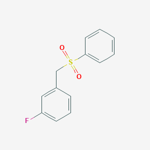 molecular formula C13H11FO2S B1651626 Benzene, 1-fluoro-3-[(phenylsulfonyl)methyl]- CAS No. 130890-90-3