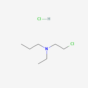 molecular formula C7H17Cl2N B1651634 Propylamine, N-(2-chloroethyl)-N-ethyl-, hydrochloride CAS No. 13105-93-6