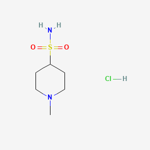 molecular formula C6H15ClN2O2S B1651636 1-甲基哌啶-4-磺酰胺盐酸盐 CAS No. 1311318-40-7