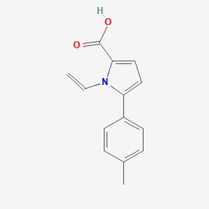 molecular formula C14H13NO2 B165164 5-p-Tolyl-1-vinyl-1H-pyrrole-2-carboxylic acid CAS No. 131172-66-2