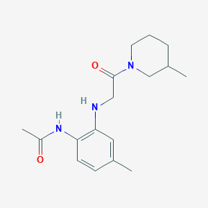 molecular formula C17H25N3O2 B1651641 N-(4-methyl-2-{[2-(3-methylpiperidin-1-yl)-2-oxoethyl]amino}phenyl)acetamide CAS No. 1311800-00-6