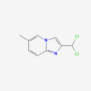 molecular formula C9H8Cl2N2 B1651647 2-Dichloromethyl-6-methyl-imidazo[1,2-a]pyridine hydrochloride CAS No. 1313712-30-9