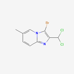 molecular formula C9H7BrCl2N2 B1651648 3-Bromo-2-dichloromethyl-6-methyl-imidazo[1,2-a]pyridine hydrobromide CAS No. 1313712-66-1