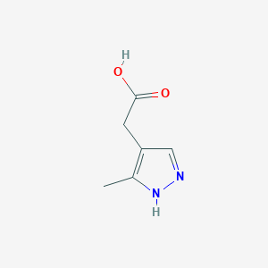 molecular formula C6H8N2O2 B1651657 2-(3-methyl-1H-pyrazol-4-yl)acetic acid CAS No. 1314928-85-2