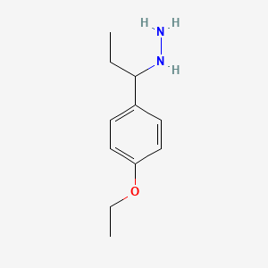 molecular formula C11H18N2O B1651659 1-(4-Ethoxyphenyl)propylhydrazine CAS No. 1314960-40-1