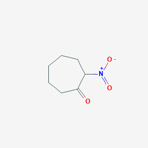 molecular formula C7H11NO3 B1651663 Cycloheptanone, 2-nitro- CAS No. 13154-27-3