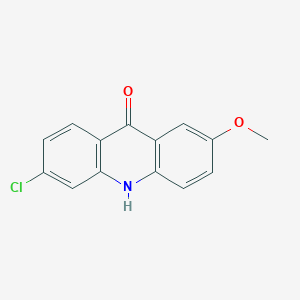 molecular formula C14H10ClNO2 B1651666 6-chloro-2-methoxy-10H-acridin-9-one CAS No. 13161-87-0