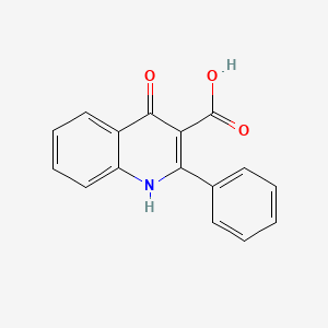 molecular formula C16H11NO3 B1651669 4-oxo-2-phenyl-1H-quinoline-3-carboxylic acid CAS No. 13180-35-3