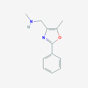 molecular formula C12H14N2O B165167 N-Methyl-N-[(5-methyl-2-phenyl-1,3-oxazol-4-yl)methyl]amine CAS No. 132451-29-7