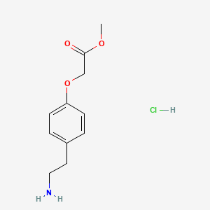 molecular formula C11H16ClNO3 B1651675 Acetic acid, [4-(2-aminoethyl)phenoxy]-, methyl ester, hydrochloride CAS No. 132224-82-9