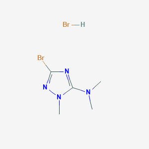 molecular formula C5H10Br2N4 B1651677 3-bromo-N,N,1-trimethyl-1H-1,2,4-triazol-5-amine hydrobromide CAS No. 1322605-05-9