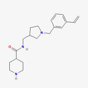 molecular formula C20H29N3O B1651716 N-{[1-(3-vinylbenzyl)pyrrolidin-3-yl]methyl}piperidine-4-carboxamide CAS No. 1332080-00-8