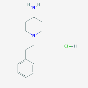 molecular formula C13H21ClN2 B165172 1-Phenethylpiperidin-4-amine hydrochloride CAS No. 127285-07-8