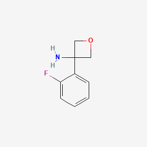 B1651722 3-(2-Fluorophenyl)oxetan-3-amine CAS No. 1332921-19-3