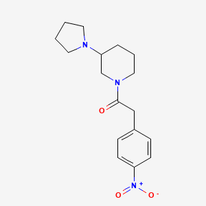 molecular formula C17H23N3O3 B1651727 2-(4-Nitrophenyl)-1-[3-(pyrrolidin-1-yl)piperidin-1-yl]ethan-1-one CAS No. 1333549-26-0