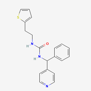 molecular formula C19H19N3OS B1651730 1-[Phenyl(pyridin-4-yl)methyl]-3-[2-(thiophen-2-yl)ethyl]urea CAS No. 1333665-49-8