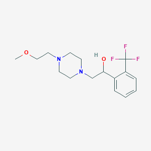 molecular formula C16H23F3N2O2 B1651731 2-[4-(2-Methoxyethyl)piperazin-1-yl]-1-[2-(trifluoromethyl)phenyl]ethan-1-ol CAS No. 1333668-92-0