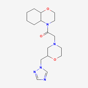 molecular formula C17H27N5O3 B1651735 1-(octahydro-2H-1,4-benzoxazin-4-yl)-2-{2-[(1H-1,2,4-triazol-1-yl)methyl]morpholin-4-yl}ethan-1-one CAS No. 1333696-70-0