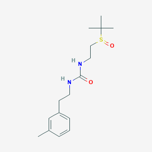 B1651739 1-[2-(3-Methylphenyl)ethyl]-3-[2-(2-methylpropane-2-sulfinyl)ethyl]urea CAS No. 1333898-03-5