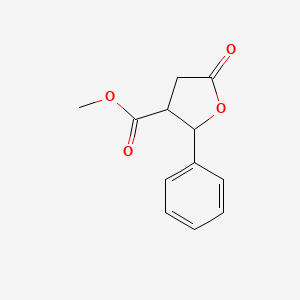 B1651770 Methyl 5-oxo-2-phenyloxolane-3-carboxylate CAS No. 13389-98-5