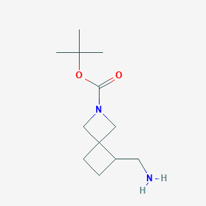molecular formula C12H22N2O2 B1651795 Tert-butyl 5-(aminomethyl)-2-azaspiro[3.3]heptane-2-carboxylate CAS No. 1341035-32-2