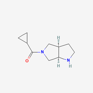 molecular formula C10H16N2O B1651830 Cyclopropyl(cis-hexahydropyrrolo[3,4-b]pyrrol-5(1H)-yl)methanone CAS No. 1350553-83-1