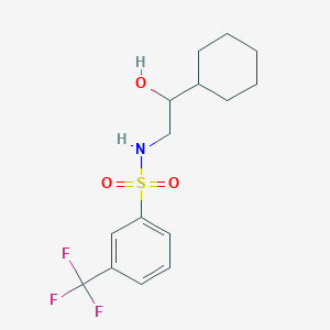 molecular formula C15H20F3NO3S B1651856 N-(2-cyclohexyl-2-hydroxyethyl)-3-(trifluoromethyl)benzenesulfonamide CAS No. 1351630-65-3